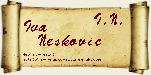Iva Nešković vizit kartica